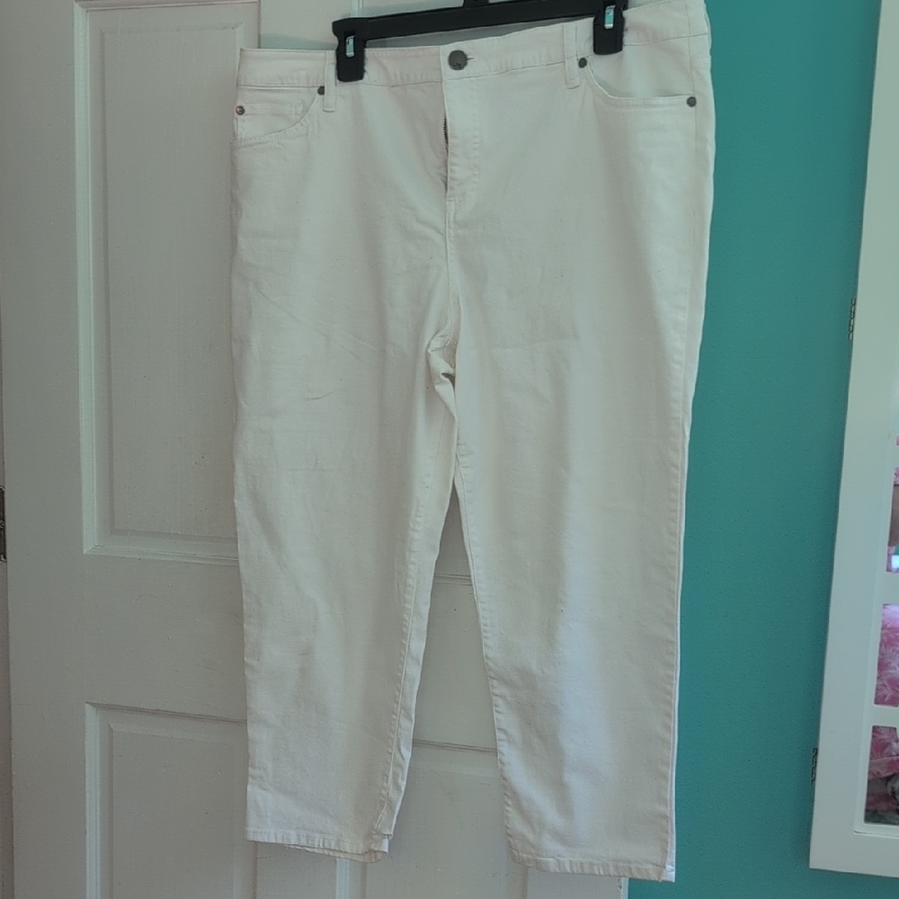 Style & Co. White Cotton Blend Pants